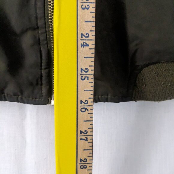 Miss London Women /Men  Green Bummer Flight Jacket Size Medium - Picture 9 of 12
